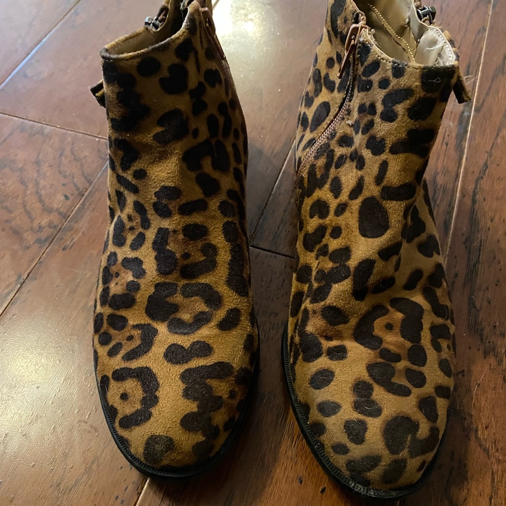 Cheetah print boots. Size 10